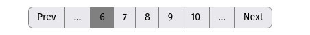 Pagination UI With Active Page Set To 6
