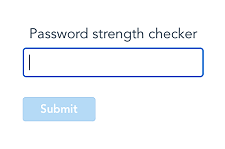 Our basic password strength checker template