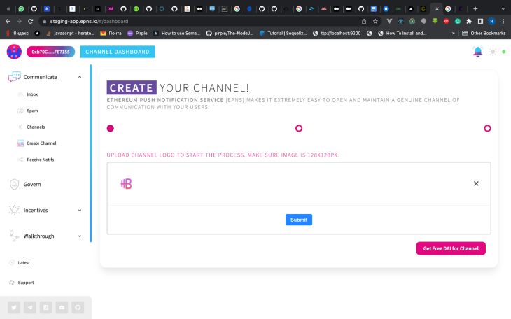 Create Your Own Channel And Upload A Logo