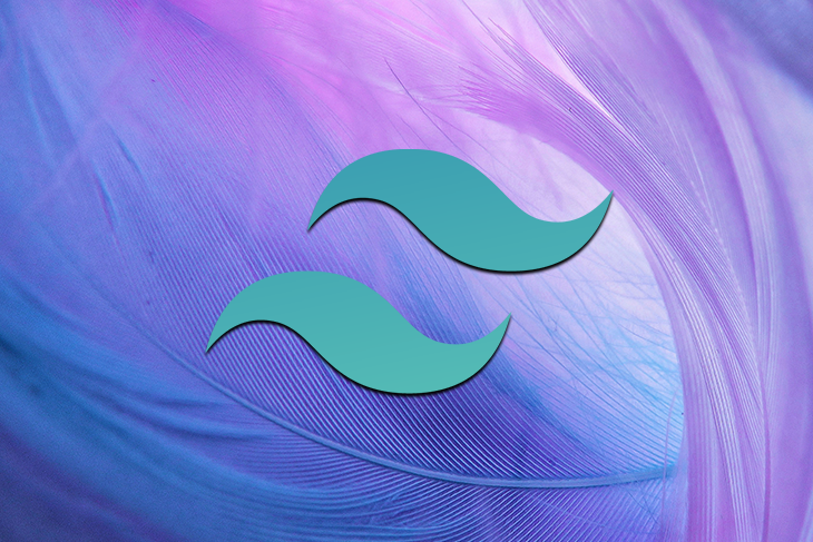 Tailwind Logo Over a Pink and Blue Background