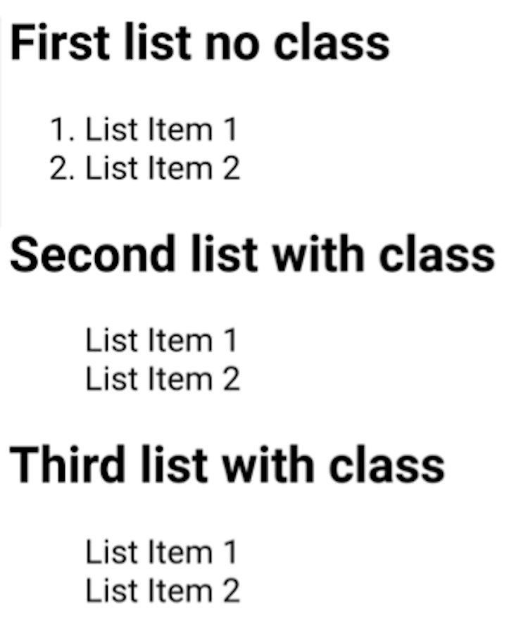 CSS :where() Function Before Second and Third Style Was Removed
