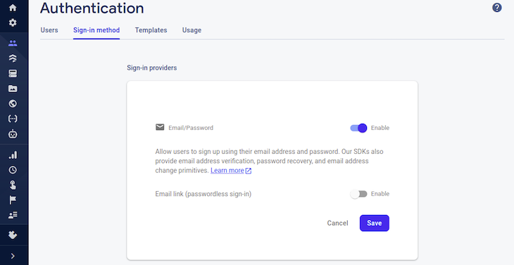 Firebase Authentication Email Password