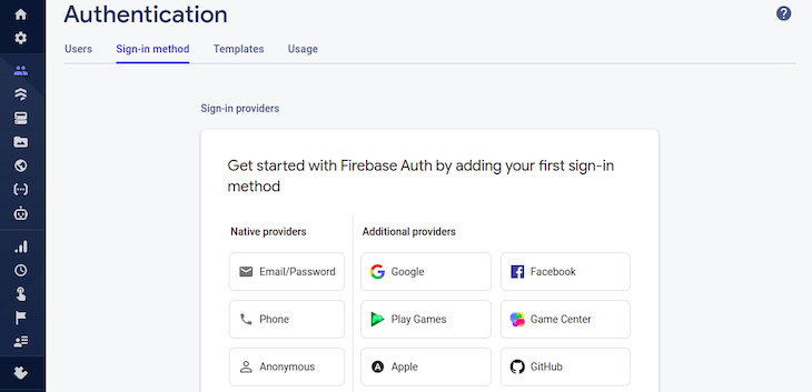 Firebase Authentication Getting Started
