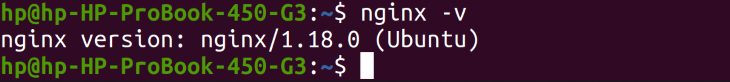 Installed Version Nginx