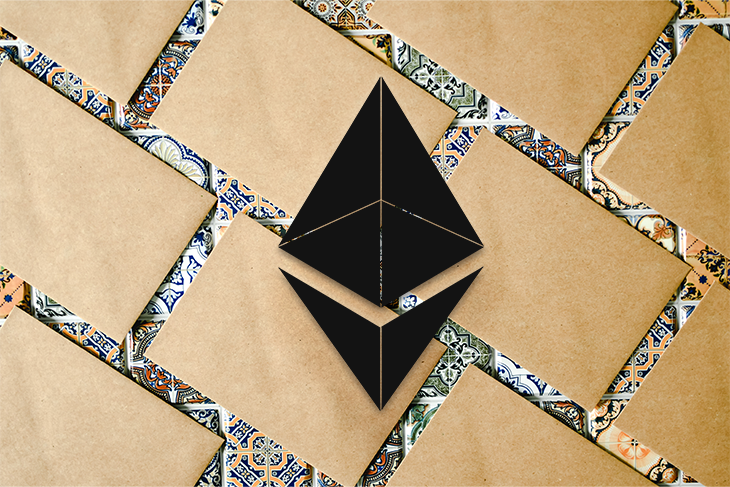 Ethereum Logo Over a Brick Background