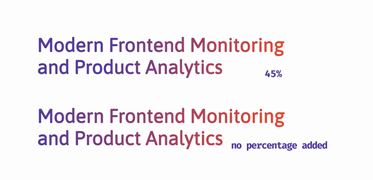 A Linear Text Gradient Using Percentages