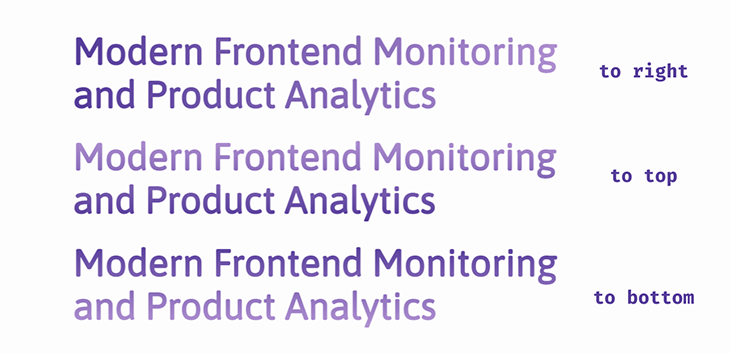 Linear Text Gradients In Three Other Ways (Top To Bottom, Bottom To Top, And Left To Right)