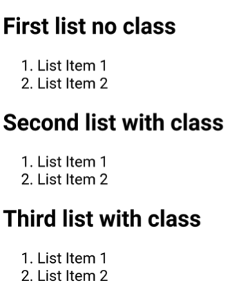 Numerically Ordered List