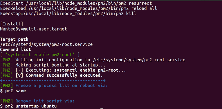 PM2 Startup Ubuntu
