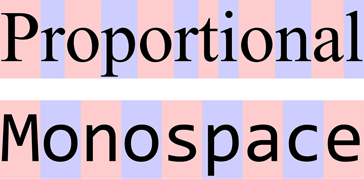 Proportional Fonts Vs. Monospace Fonts