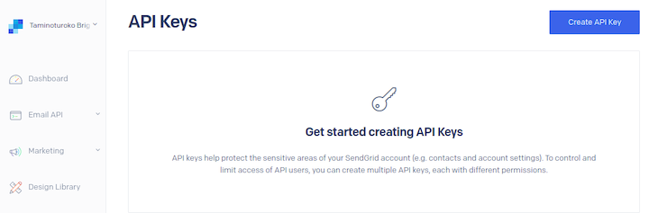 Sendgrid Create API Key Firebase