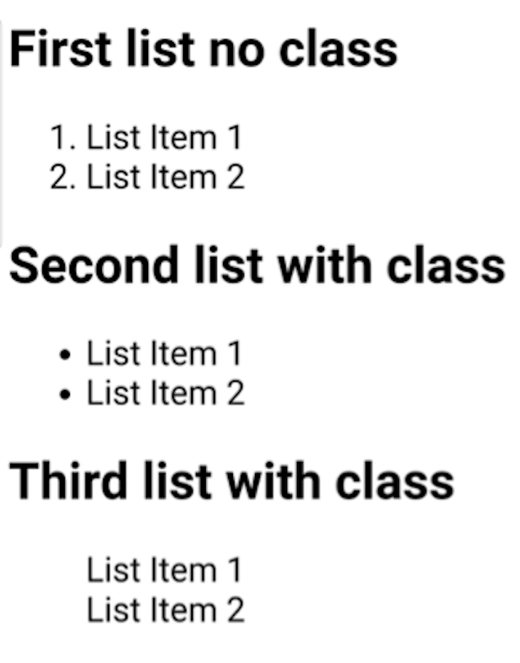 Third CSS List With Styling