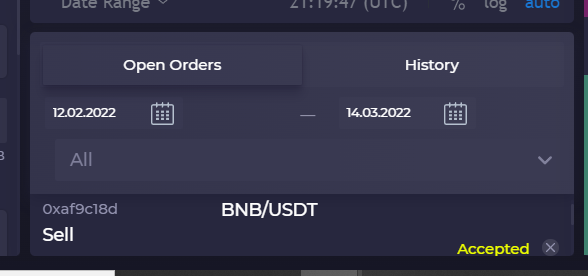 Orion open orders