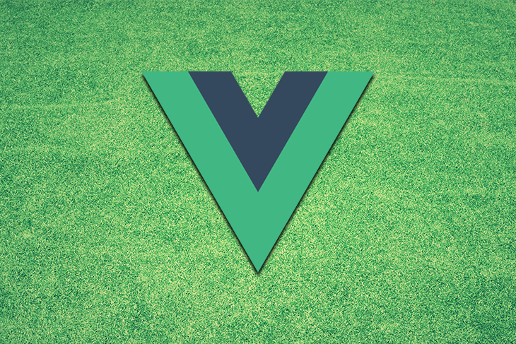 Vue Logo Over Green Background