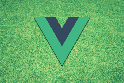 Vue Logo Over Green Background
