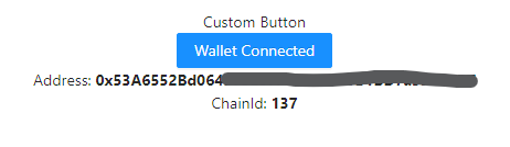 Custom Wallet Connect Button Works