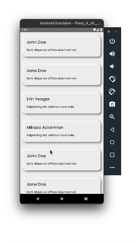 Drag Scroll on Android