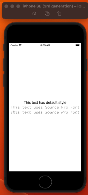 Output Of The App.js Code For Using Custom Fonts Apart From Google Fonts