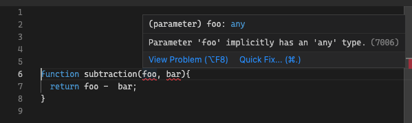 subtraction function error