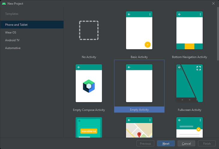 Android Studio New Project