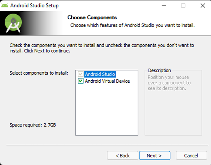 Android Studio Setup Components