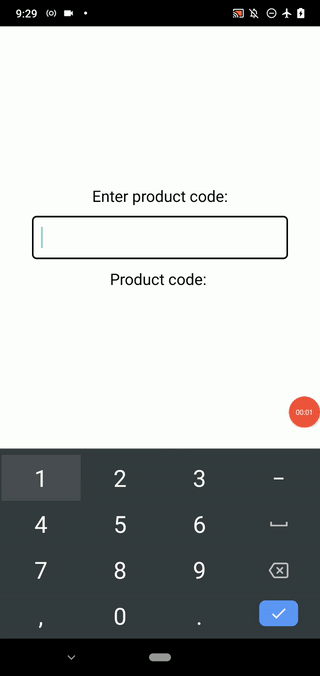 A Dynamic Custom Product Code Mask On An Android Device