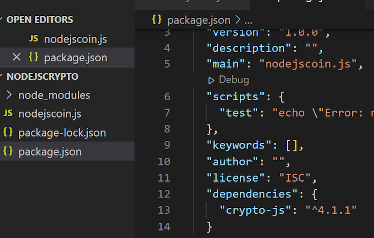 Install JavaScript Crypto Package