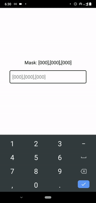A Numerical Mask With Thousand Separators On An Android Device