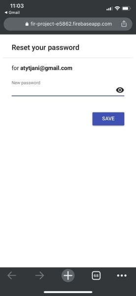 Reset Your Password Screen