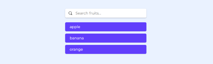 Search Bar Fruits