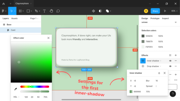 Adding inner shadow to card