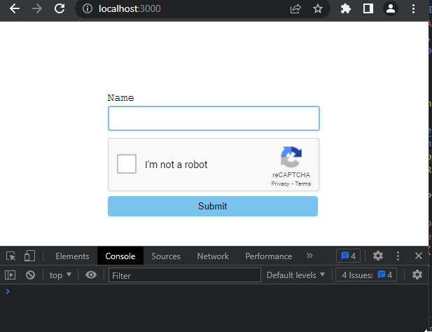 Captcha Form Console