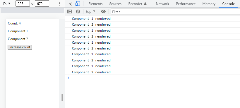 components reporting rendering