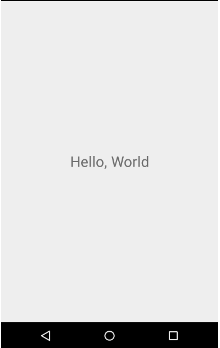 Application displays Hello, World