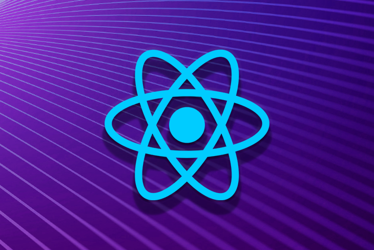 React Logo Over Purple Background