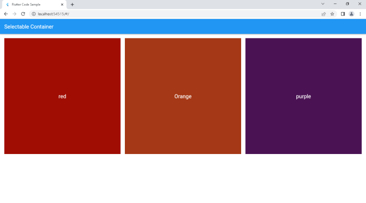 Containers are shown in inactive colors
