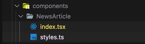 New Components Folder Index TSX