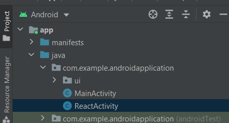 Creating ReactActivity class in Android project