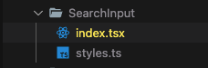 Search Input Components Folder
