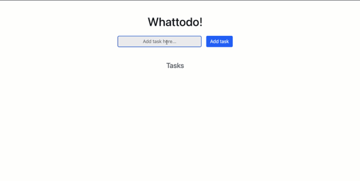 Adding tasks by typing in the task bar