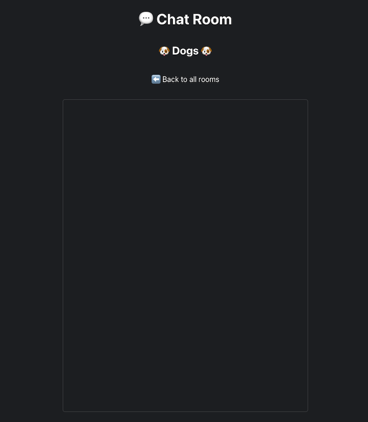 Updated Chat Room Dog Component