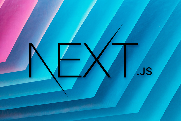 Next.js Logo Over Blue Background