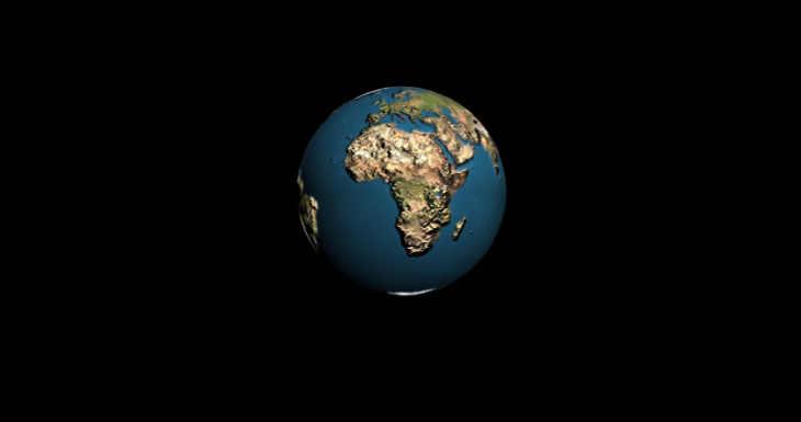 Renderização 3D da Terra