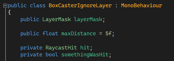 Box Caster Ignore Layer Code