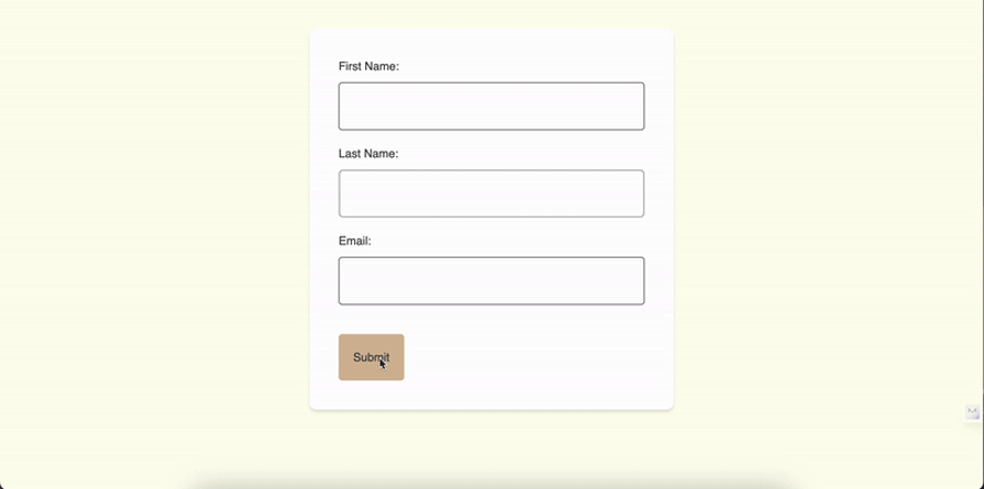 Advanced Example Using Onclick In React For Form Validation Logic