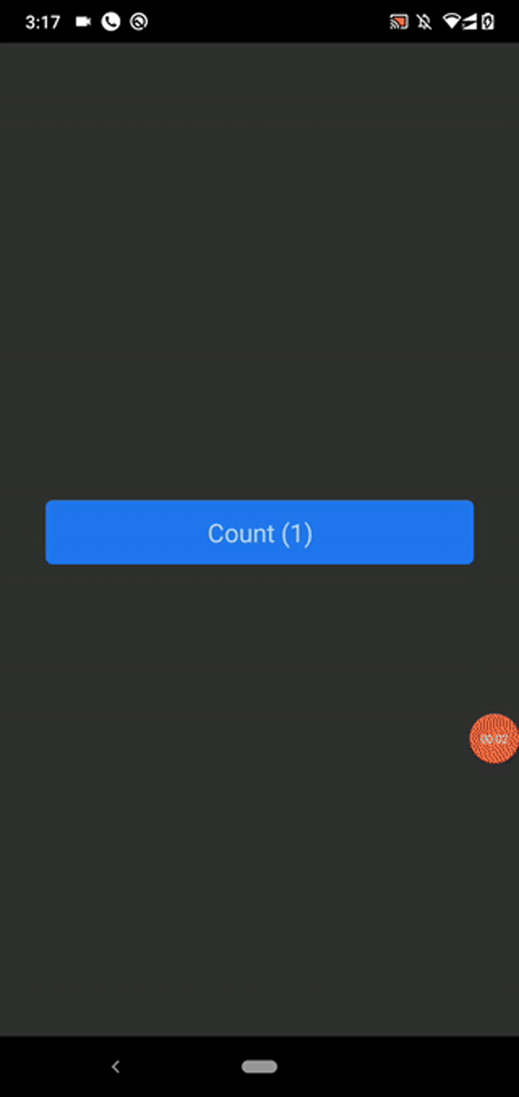 A button built with the touchableNativeFeedback component