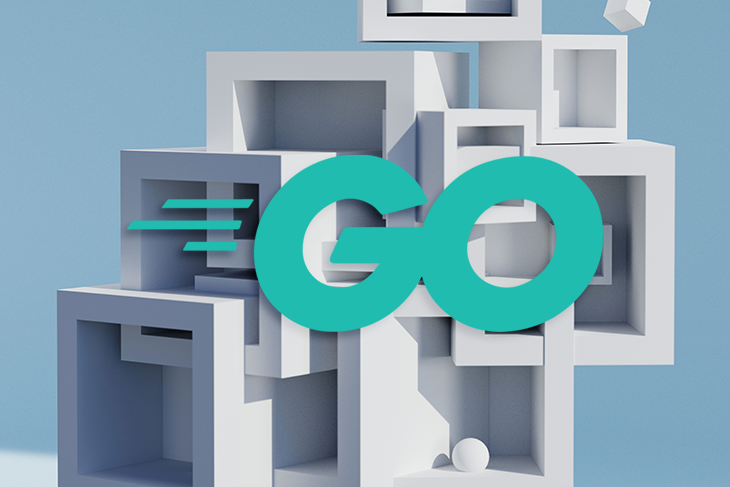 Go Logo Over Stacked Blocks