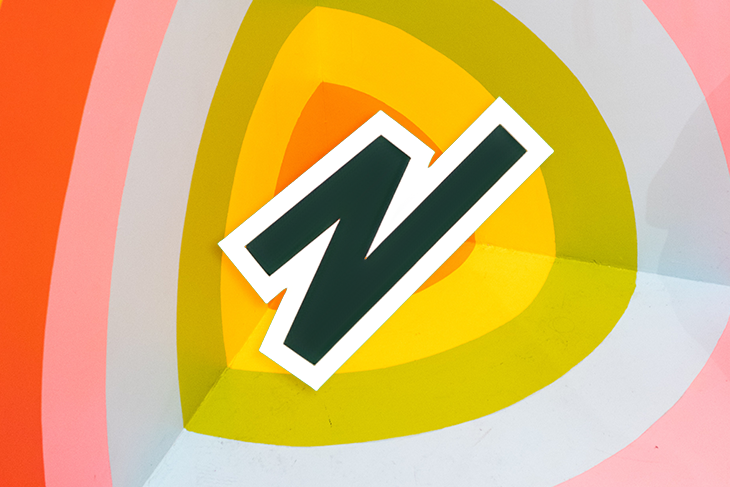 Zag Logo Over Colorful Background