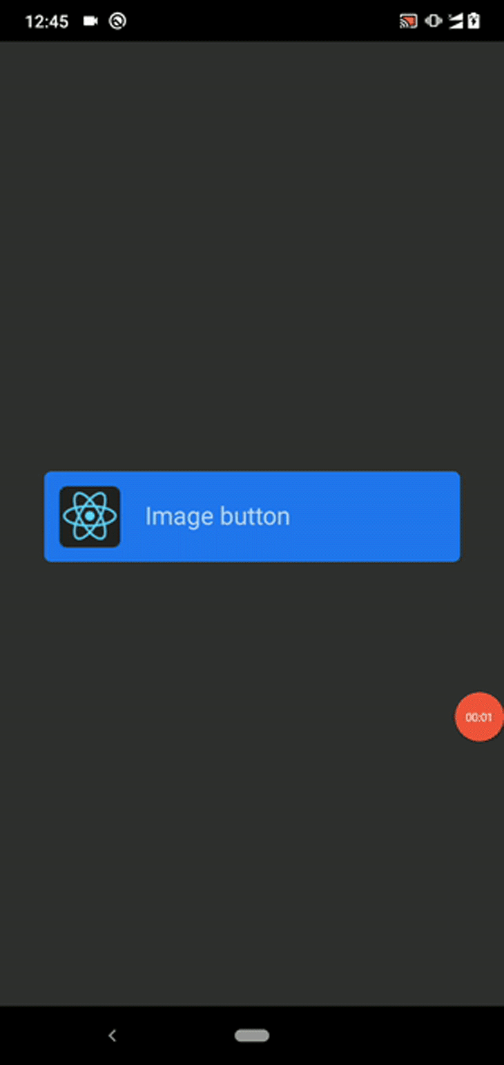 Notre bouton d'image construit avec touchableHighlight