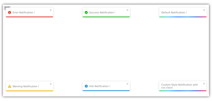 Six Types Of React-Toastify Notifications In Six Locations